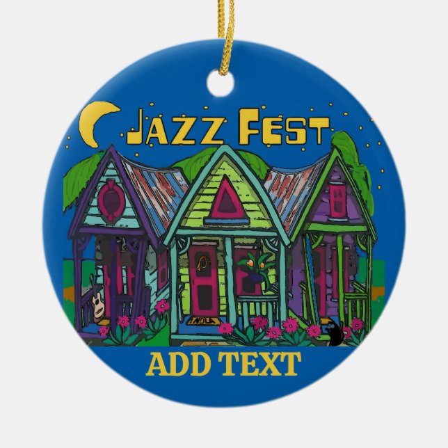 Ornamento De Cerâmica Jazz Fest Houve Ornament Cerâmico (Frente)