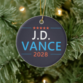 Ornamento De Cerâmica JD Vance 2028 Republicano Patriótico