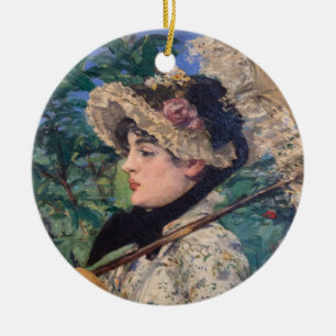 Ornamento De Cerâmica Jeanne (Primavera) Por Édouard Manet