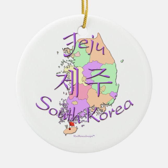Ornamento De Cerâmica Jeju Coreia do Sul (Frente)