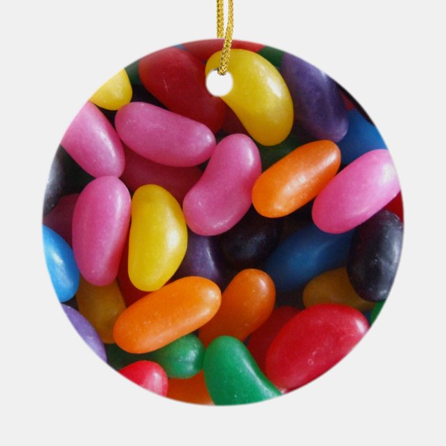 Ornamento De Cerâmica Jelly Bean Ornament (Frente)