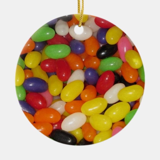 Ornamento De Cerâmica Jelly Beans (Frente)
