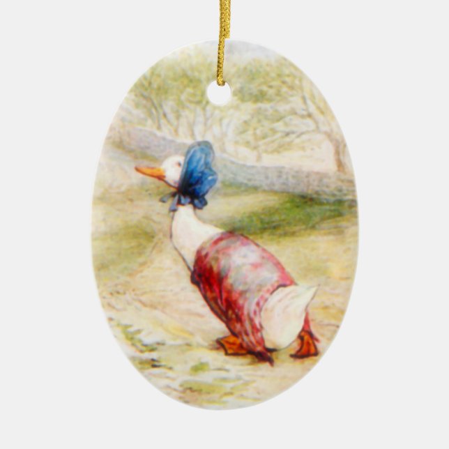 Ornamento De Cerâmica Jemima Puddle Duck Ornament (Frente)