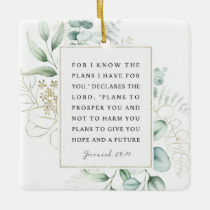 Ornamento De Cerâmica Jeremiah 29:11 Eu sei os planos que tenho para voc