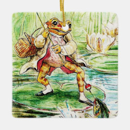Ornamento De Cerâmica “Jeremy Fisher Catches a Fish” by Beatrix Potter