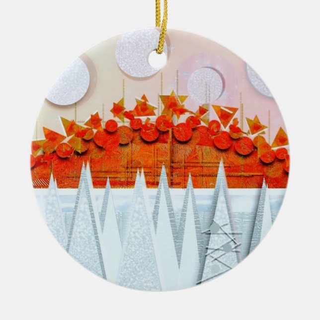 Ornamento De Cerâmica JESSICA ANNE FRANK "WINTER" Thank You Card (Frente)