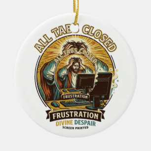 Ornamento De Cerâmica Jesus Acidentalmente Fechou Todas as Abas do Naveg
