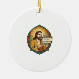 Ornamento De Cerâmica Jesus Atualização de Software Irritante Pop Up Hum