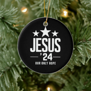 Ornamento De Cerâmica Jesus Cristo 2024 Presidente EUA Eleição Política