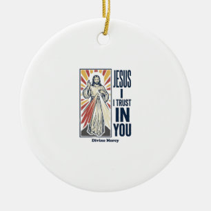 Ornamento De Cerâmica Jesus Eu Confio Em Ti Camisa de Desenho Divina Mis