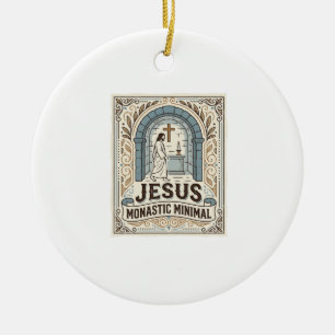 Ornamento De Cerâmica Jesus Monástico Minimalista Jesus Monástico Minima