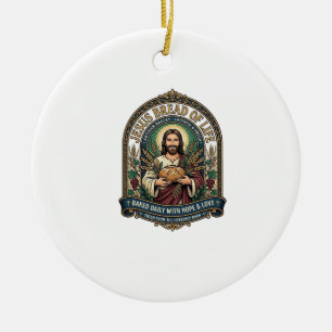 Ornamento De Cerâmica Jesus Pão Da Vida Jesus Pão Vida Padaria Cristo