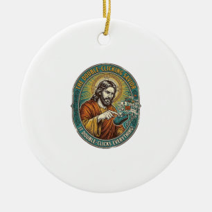 Ornamento De Cerâmica Jesus Quebrou o Mouse com Duplo Clique TI Tecnolog