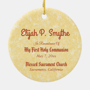 Ornamento De Cerâmica Jesus segurando o eucarista (SNV 050)