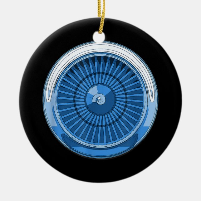 Ornamento De Cerâmica Jet Engine (Frente)