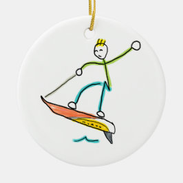 Ornamento De Cerâmica Jetboard Stickman