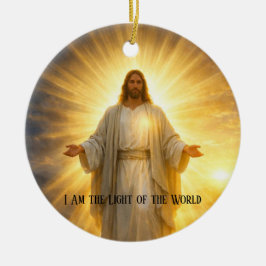 Ornamento De Cerâmica João 8:12 Eu Sou a Luz Ornamentação