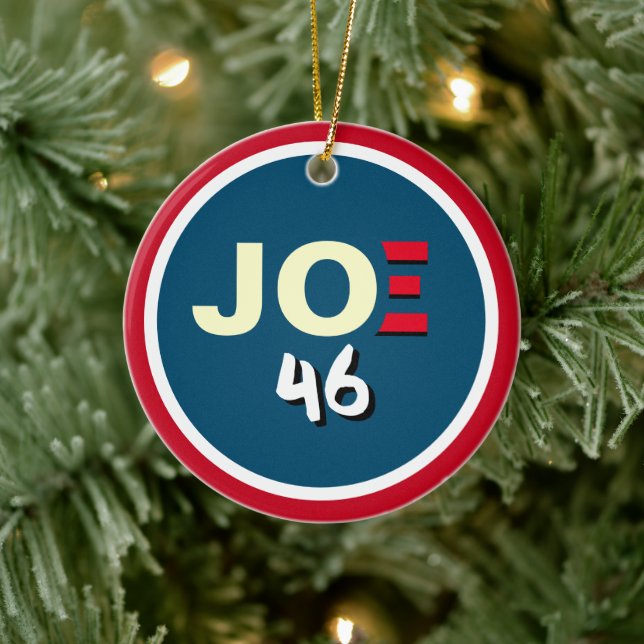 Ornamento De Cerâmica JOE 46 BIDEN Red White Christmas (Árvore)