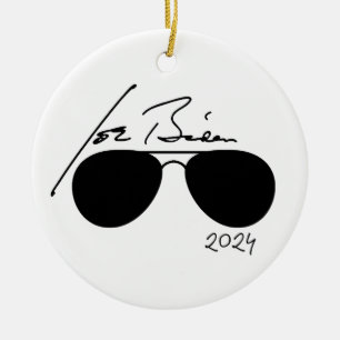 Ornamento De Cerâmica Joe Biden Aviators 2024