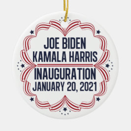 Ornamento De Cerâmica Joe Biden Kamala Harris Inauguração 2021