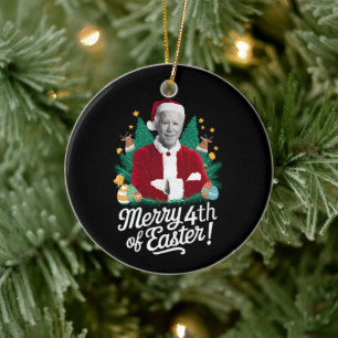 Ornamento De Cerâmica Joe Biden Natal Papai Noel Alegre 4 De Páscoa Nata