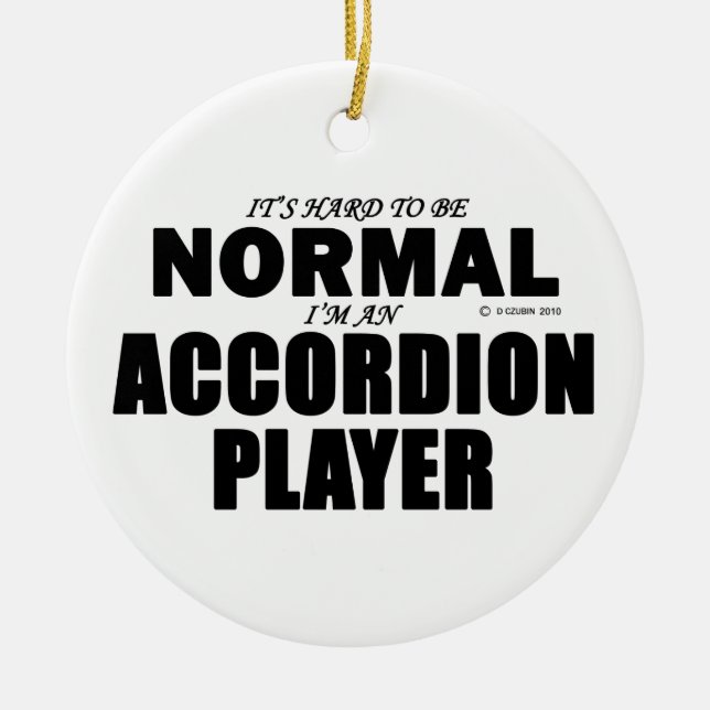 Ornamento De Cerâmica Jogador Acordeão Normal (Frente)