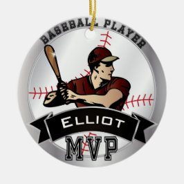 Ornamento De Cerâmica Jogador ⚾ Baseball MVP