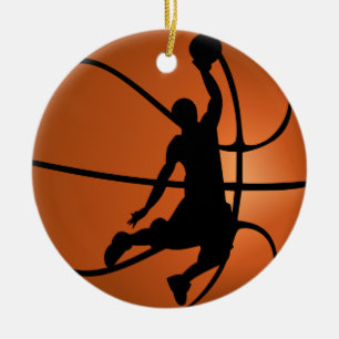 Ornamento De Cerâmica Jogador de basquete de Slam Dunk