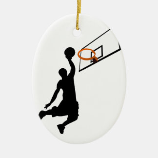 Ornamento De Cerâmica Jogador de basquete Silhout Slam Dunk