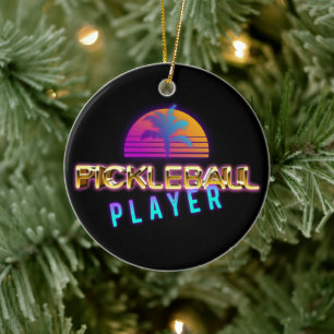 Ornamento De Cerâmica Jogador de futebol com texto personalizado