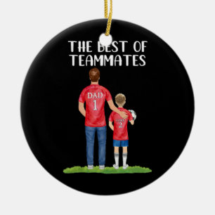 Ornamento De Cerâmica Jogador de futebol Dia de os pais do Pai de futebo