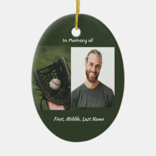Ornamento De Cerâmica Jogador de Jogo de Beisebol de Lembrança Cristã
