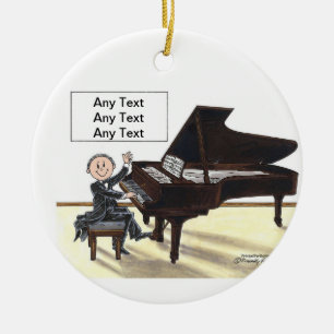Ornamento De Cerâmica Jogador de piano - homem