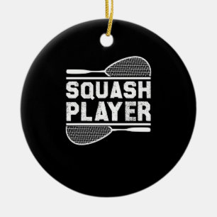 Ornamento De Cerâmica Jogador de squash Esportes de Bola em Esportes de