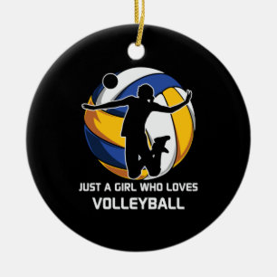 Ornamento De Cerâmica Jogador De Voleibol Apenas Uma Garota Que Ama Vole
