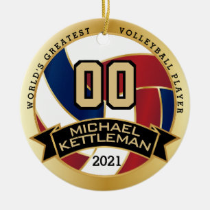 Ornamento De Cerâmica Jogador de Voleibol Maior do Mundo