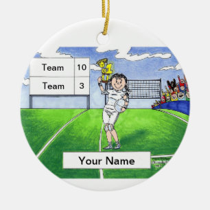 Ornamento De Cerâmica Jogador de Voleyball - Mulher