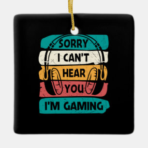 Ornamento De Cerâmica Jogador Desculpe Estou Jogando