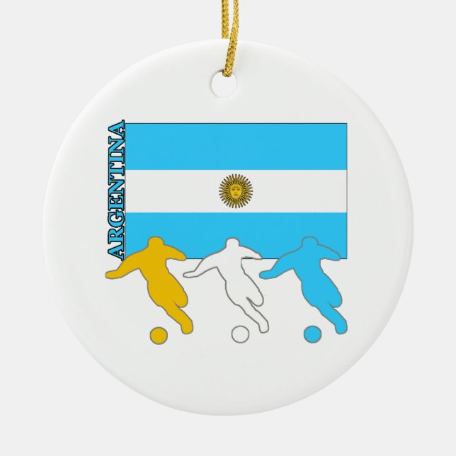 Ornamento De Cerâmica Jogadores de futebol de Argentina (Frente)