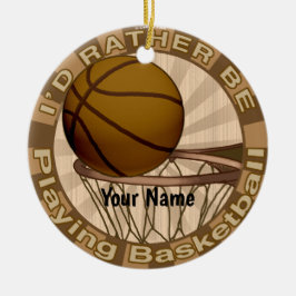 Ornamento De Cerâmica Jogar Basquetebol
