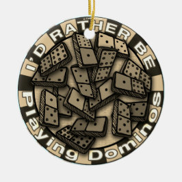 Ornamento De Cerâmica Jogar Dominó de Preferência