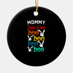 Ornamento De Cerâmica Jogo Bunny Peekaboo Para Crianças Novamente Adulto