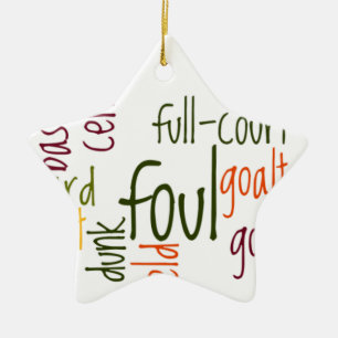 Ornamento De Cerâmica Jogo de basquetebol Linda citação de texto incríve