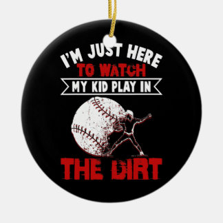 Ornamento De Cerâmica Jogo de Beisebol Engraçado Tee Ball Mãe