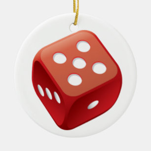Ornamento De Cerâmica Jogo de Dice Bunco
