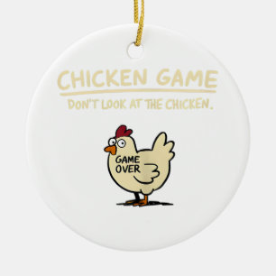 Ornamento De Cerâmica Jogo de Frango Não Olhe Para o Frango Frango Diver
