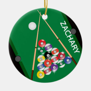 Ornamento De Cerâmica Jogo de Piscina Billiards