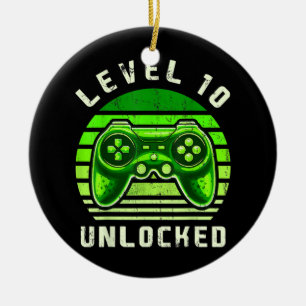 Ornamento De Cerâmica Jogo de Vídeo Desbloqueado do Nível 10 - Jogador