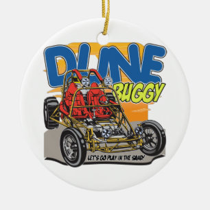 Ornamento De Cerâmica Jogo do carrinho de duna na areia