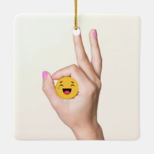 Ornamento De Cerâmica Jogo do Círculo Ok Te Peguei